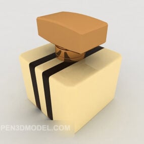 Flacon de parfum jaune modèle 3D