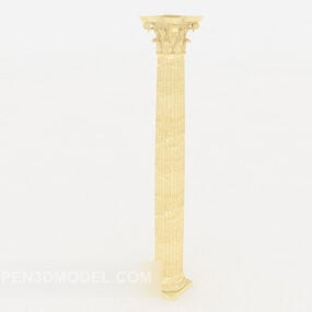 Modelo 3d da coluna romana amarela