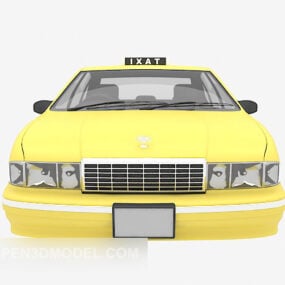Modello 3d a forma comune di taxi giallo
