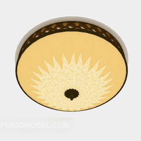 Yellow Round Ceiling Lamp 3d model