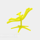 Cadeira de salão minimalista criativa amarela