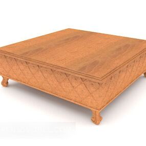 Mahogany Wood Living Room Coffee Table 3d model