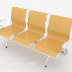 Yellow Plastic Bench Lounge Chair