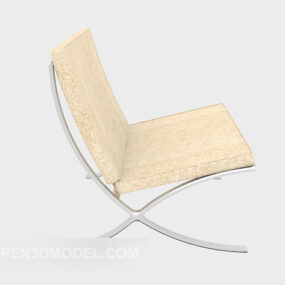 כסא טרקלין מודרני צהוב דגם תלת מימד