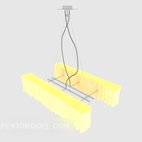3д модель желтой люстры Modern Process