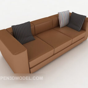 Yellow Multiplayer Home Sofa 3d model