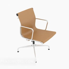 Modelo 3d de cadeira de couro para funcionários de escritório