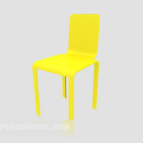 Yellow Plastic Lounge Chair 3d model
