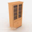 Yellow Solid Wood Office Cabinet