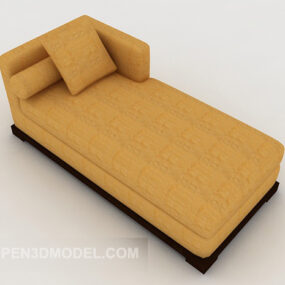 Yellow Square Sofa Lounge 3d model