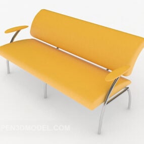 Yellow Strip Lounge Chair 3d model