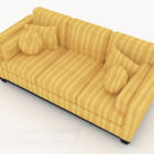 Yellow Striped Multi Seaters Sofa Design