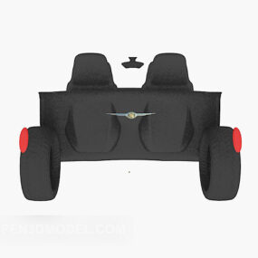 نموذج سيارة سوداء للطرق الوعرة ثلاثي الأبعاد