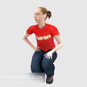 Young Girl Character 3d model