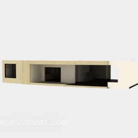 3д модель комнатная кухня Белый Тон