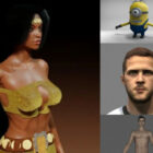 10 Blender Безкоштовна колекція 3D моделей персонажів