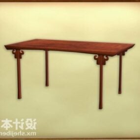 3д модель простого консольного стола с традиционной мебелью