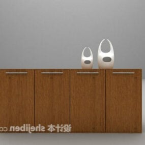 Entrance Cabinet With Art Decorative 3d model