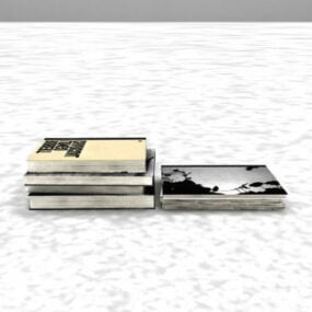 Simple Book Stack 3d model
