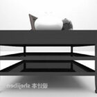 Mesa de cabeceira preta minimalista