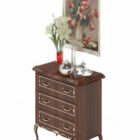 European Side Cabinet With Decorating