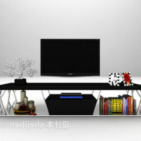 Modern Black Tv Cabinet Furniture 3d model