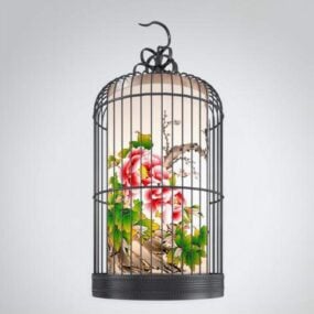 Mô hình 3d đèn chùm hình lồng chim Trung Quốc
