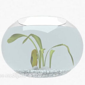 Pot Glass Fish Tank 3d model