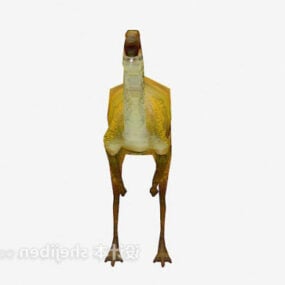 黄色い恐竜 Lowpoly 3dモデル