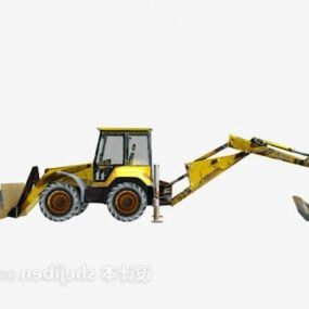 Yellow Excavator Construction 3d model