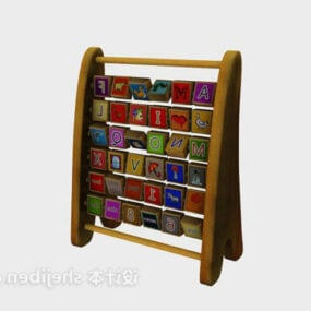 Juguete de tablero de madera para niños modelo 3d