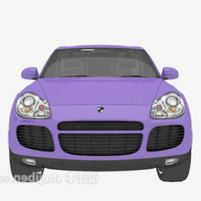 Purple Painted Sedan Car 3d model
