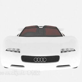 White Sport Audi Car 3d model