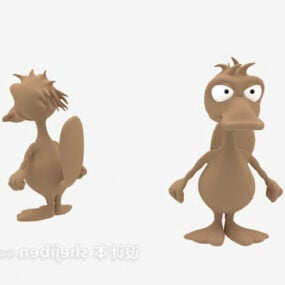Pato de dibujos animados para niños modelo 3d