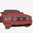 赤い車両の 3D モデル。