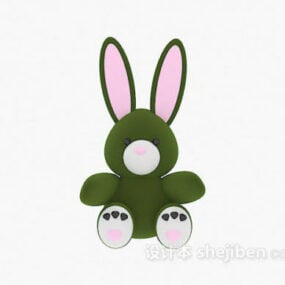 Stuffed Toy Green Rabbit 3d model