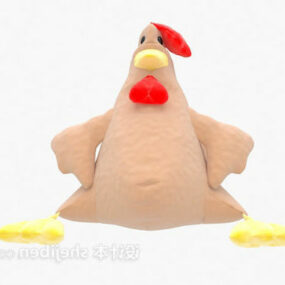Modelo 3d de brinquedo animal de frango infantil