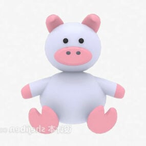 Children Piggy Stuffed Toy V1 3d model