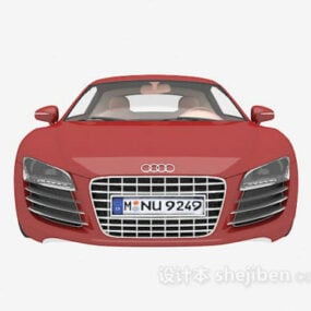 نموذج سيارة أودي باللون الأحمر ثلاثي الأبعاد