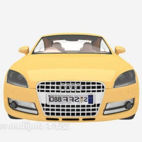 黄色汽车奥迪品牌3d模型