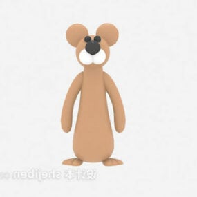 Personaje de peluche de juguete de dibujos animados modelo 3d