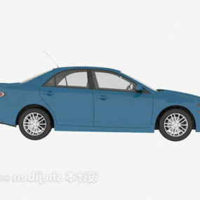 Model 3d Kendaraan Mobil Sedan Biru