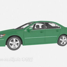 緑色に塗装された車の3Dモデル