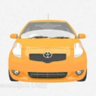 Voiture Toyota peinte en jaune