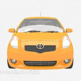 Modelo 3d de carro Toyota pintado de amarelo