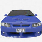 Modře malované auto Bmw