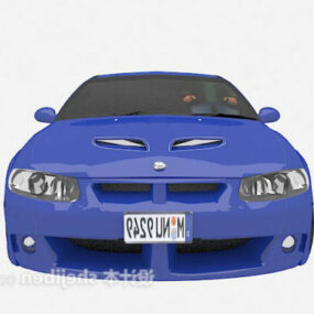 Blue Painted Bmw Car 3d μοντέλο