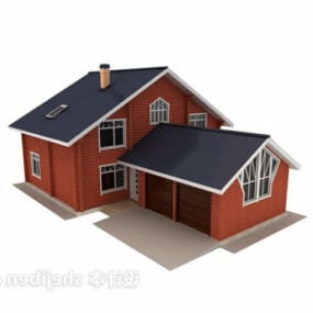 Red Brick Villa 3d-modell
