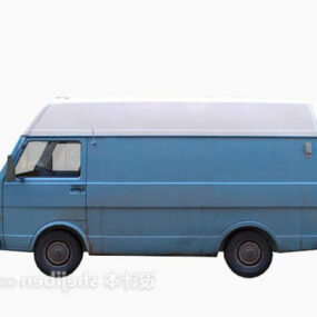 Blue Painted Van 3d model