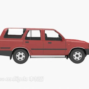 Rød 2000-talls Sedan bil 3d-modell